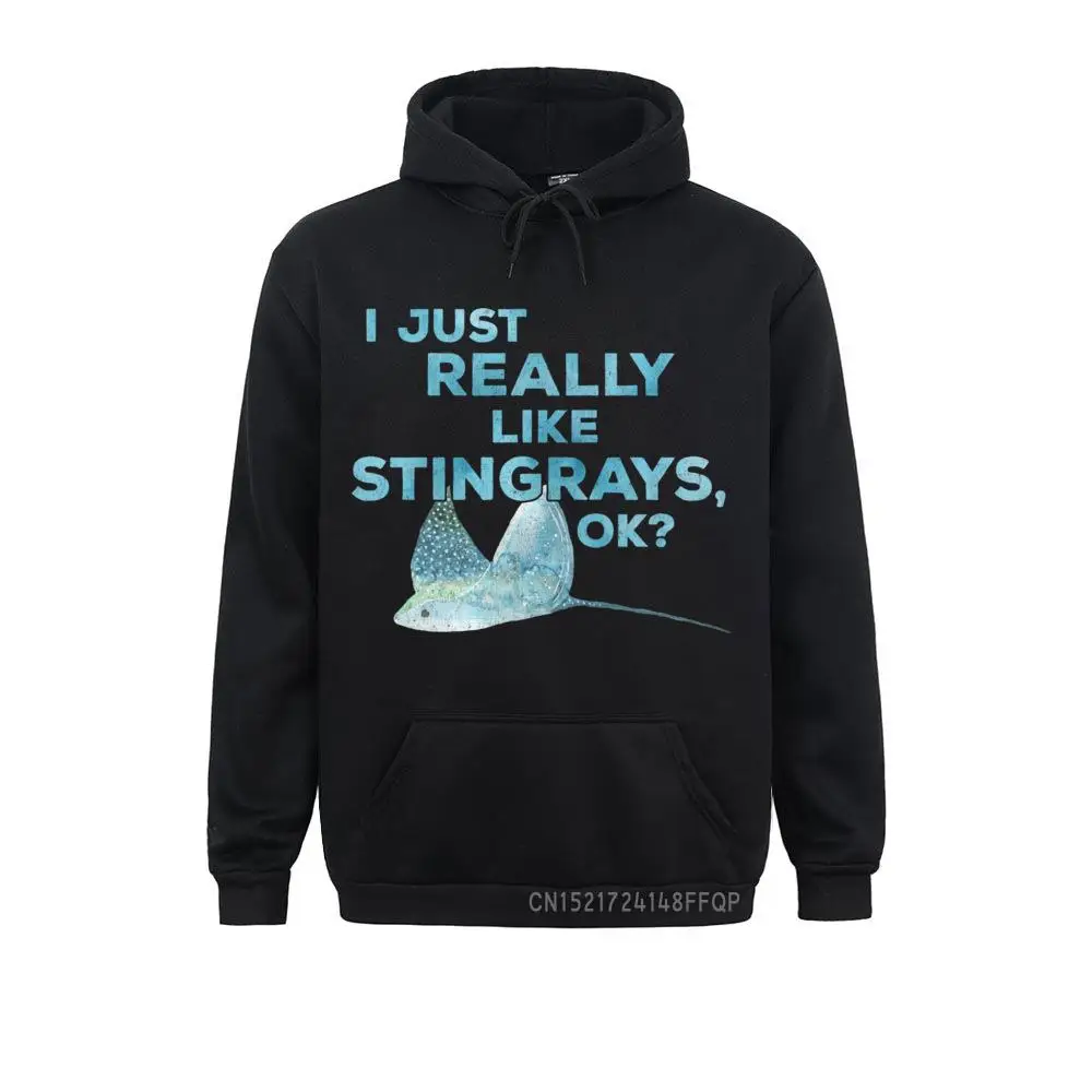 

I Just Really Like Stingrays OK Shark Lover Pullover Geek Hoodies Men Sweatshirts Cool High Quality