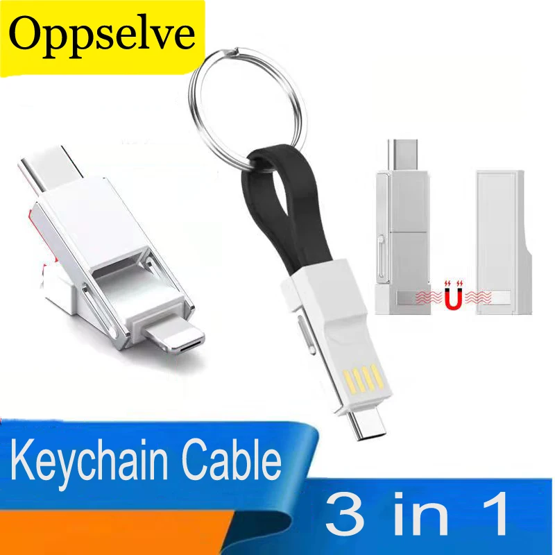 

Magnetic Micro USB Type C Cable, Multi to One Key Chain Charging Tubo Cord for Huawei Samsung Xiaomi for Micro Usb Type C Wire