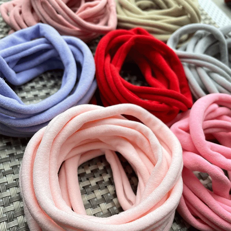 10Pcs/Set Soft Nylon Headbands For Children Girl DIY Hair Accessories