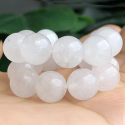 AAA+ Natural Stone White Chalcedony Marble Jades Beads Round Loose Spacer Beads For Jewelry Making DIY Bracelet Necklace 2-12mm