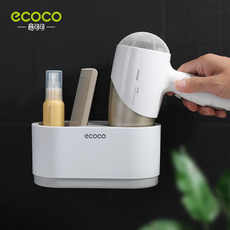 ECOCO 헤어 드라이어 홀더 보관함 컬링 아이언 선반, 욕실 정리함 보관 랙, 욕실 액세서리 세트, 가정용