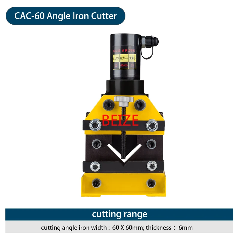 CAC-60 Hydraulic Split Angle Busbar Cutter Tool  Hydraulic Angle Steel Cutting Machine Force 20T