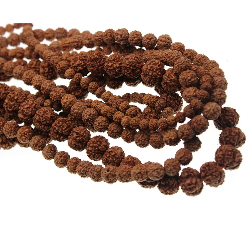 Antique Yoga Buddhist Mala 108pc Wooden Beads Buddha Bracelet Rudraksha Charm Beads Bracelet Necklace For Men Women Jewelry Gift