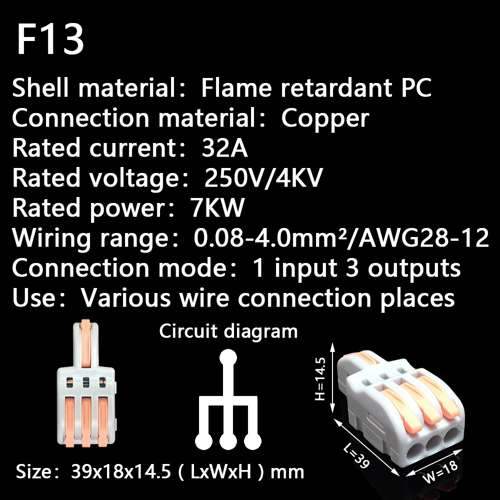 Mini Fast Wire Cable Conectores, Condutor Compacto Universal, Primavera Splicing, Fiação Conector, Push-in Terminal Block, SPL-42, SPL-62-82