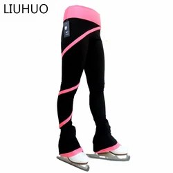 Ice Skating pants Girls Soft fleece Women Children Skate Team Training leggings Women Skiing Figure skating Trousers JB101