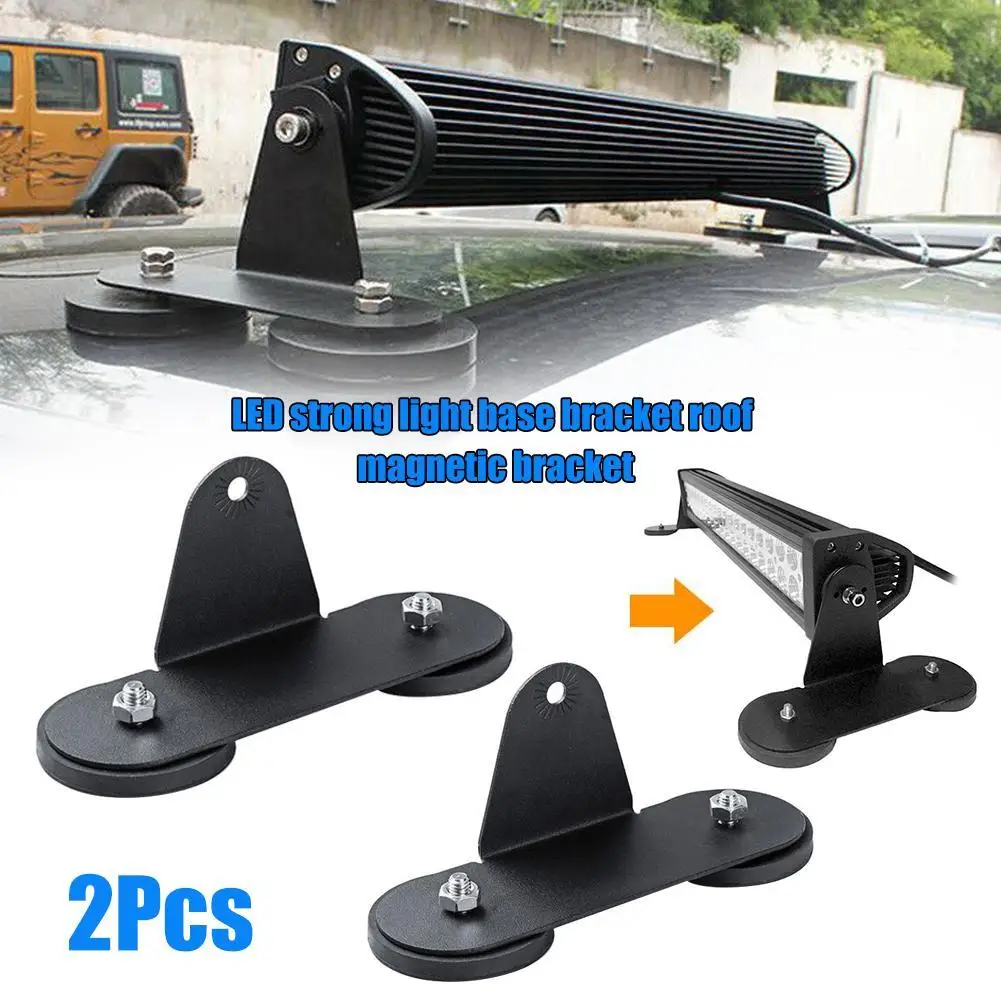 

2Pcs Car Roof LED Strong Light Base Bracket Mount Magnetic Holder for SUV Bar EAuto Exterior Parts