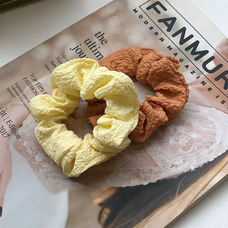 Anillo para el pelo de niña arrugado para mujer, bandanas elásticas para el pelo, cinta para el pelo, novedad