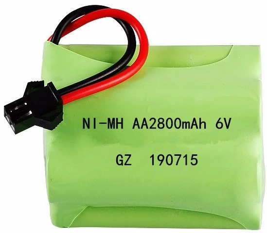 ( SM PLUG ) 6v 2800mah NiMH Battery For Rc toys Cars Tanks Truck Robots Boats Guns 6v Rechargeable Battery Ni-MH AA Battery Pack