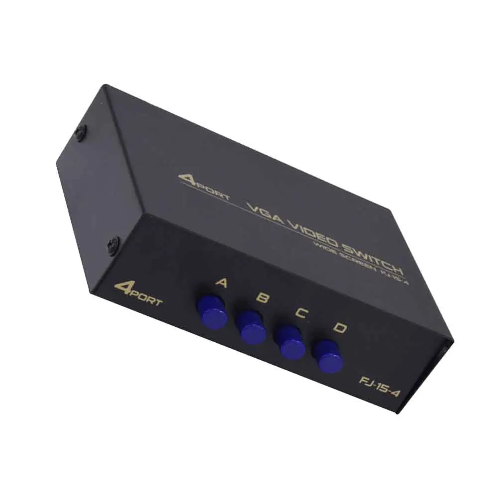 4 Ports Plug And Play Displayport USB 2.0 Stable KVM Switch VGA TV Projector Metal Hub Sharing Selector Accessories For Computer