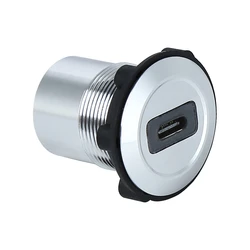 22mm USB connector socket panel mount cutout round hole install USB-C TYPE socket/connector/USB C Female to USB3.0 Female A