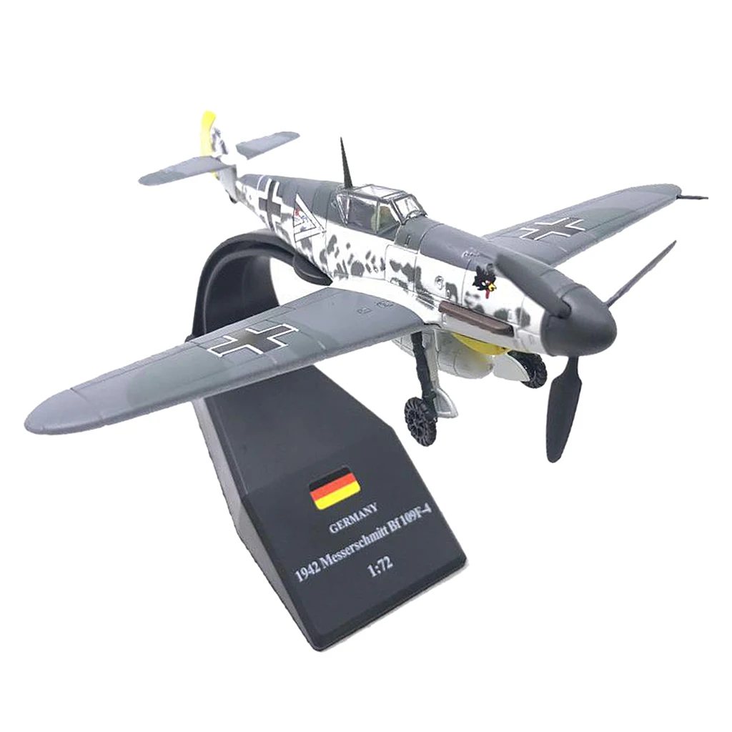 1:72 II BF109F Aircraft Model With Detachable Metal Stand Die-Cast Plane Model