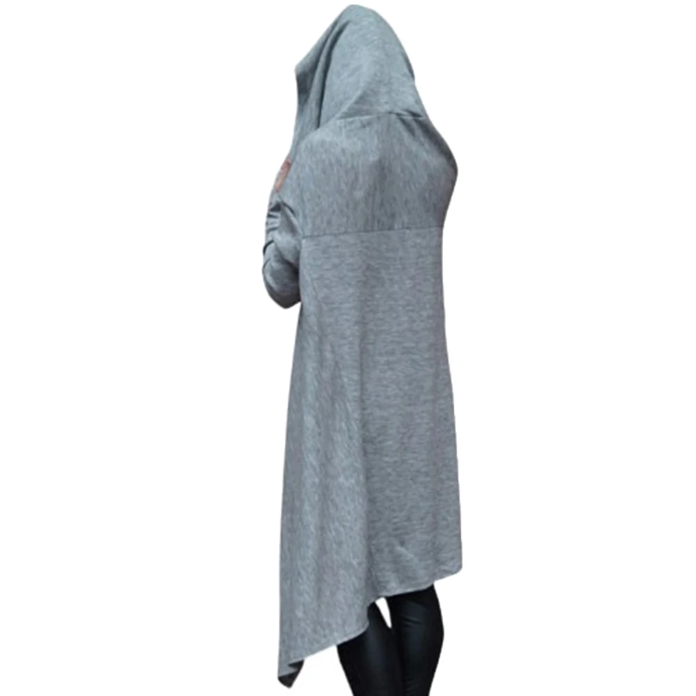 Autumn Women Asymmetric Hoodie Solid Color Long Sleeve Hem Fishtail Hoodie Sweatshirt Pullover women\'s hoodies