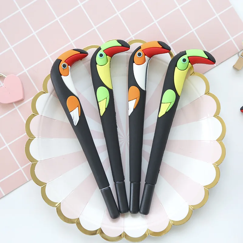 

40PCS Cute Cartoon Pen Stationery Silicone Creative Styling Gel Pen Kawaii School SuppliesGel Pens