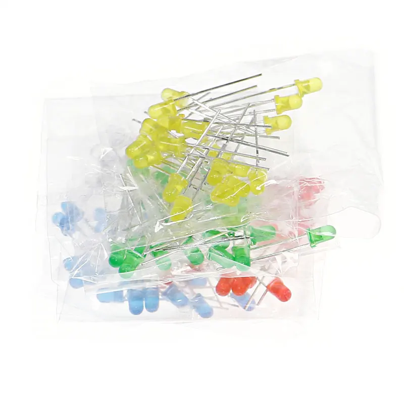 100pcs 3mm LED Diode Assorted Kit White Green Red Blue Yellow Orange Pink Purple Warm white DIY Light Emitting Diode