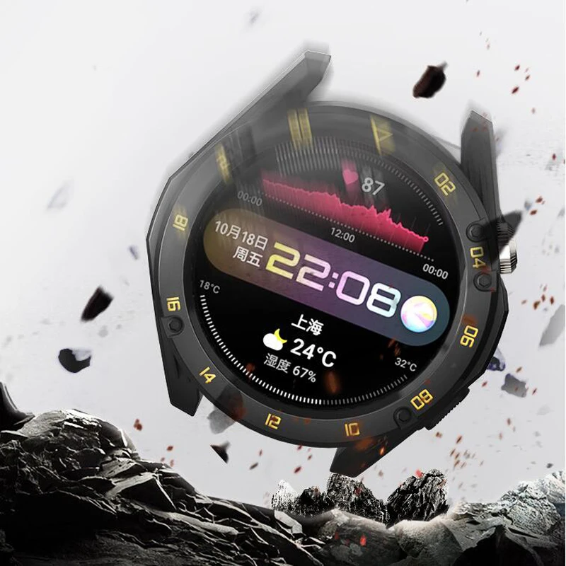 Funda protectora de borde completo para Huawei Watch 3/3 Pro, carcasa protectora de marco suave de TPU para reloj inteligente 3pro, correa de reloj deportivo, cubierta de parachoques