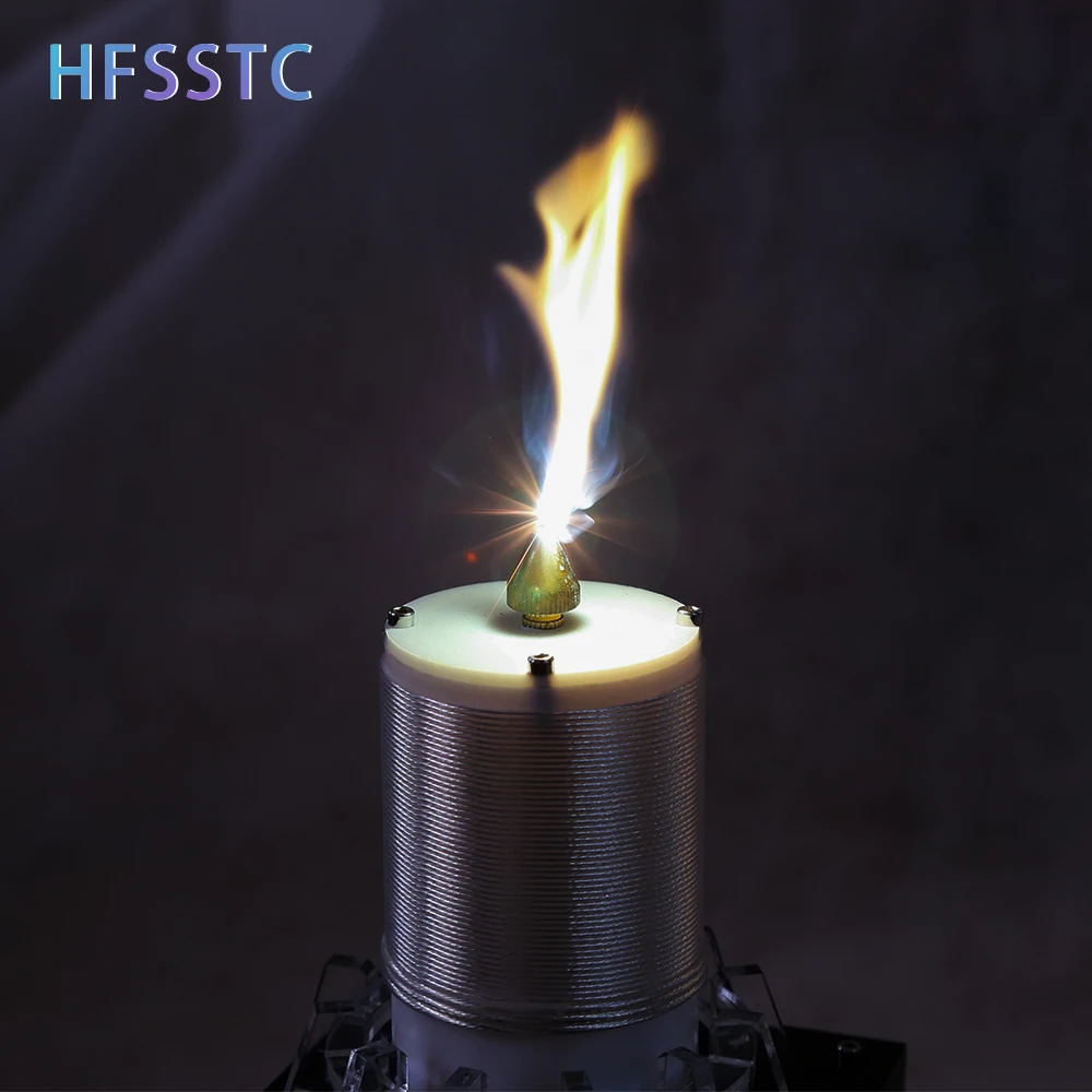 A música sadia do plasma do passo alto rf tesla bobina velas eletrônicas soam brinquedos bonitos da alto-tecnologia