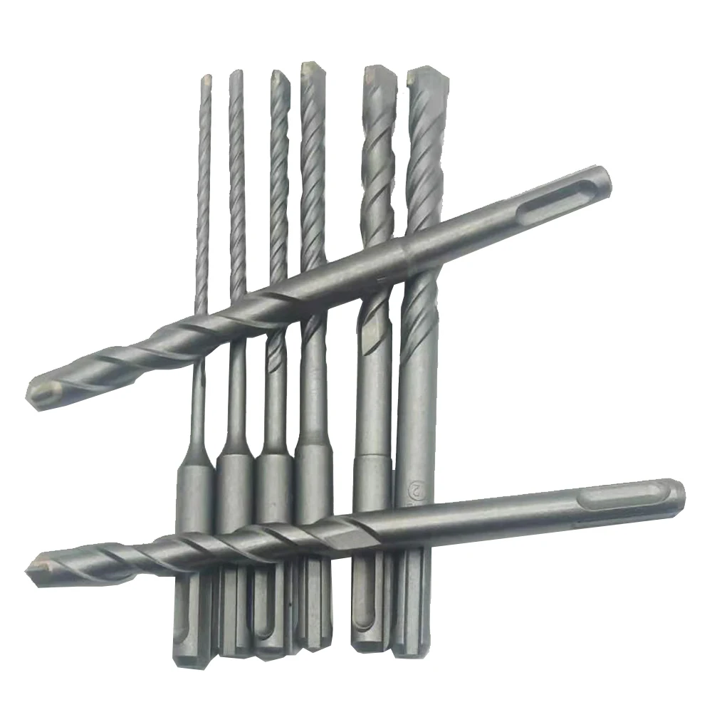 4-12มม.Dril เจาะคอนกรีต Bit คู่ SDS Plus สล็อต Masonry Hammer เครื่องมือความเร็วสูงสีขาวเหล็ก