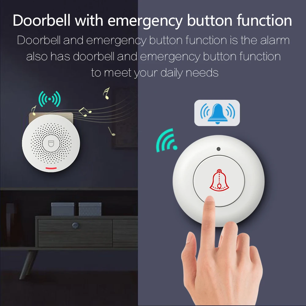 HIVA Tuya-sistema de alarma inteligente para el hogar, alarma de seguridad inalámbrica con Wifi para casa, negocios, garaje, almacén, funciona con