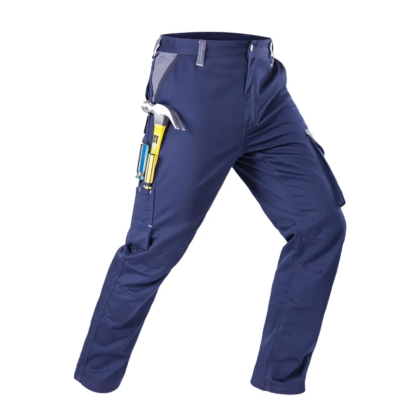 Men Work Pants Tool Trousers Water Proof Durable Wear Resistant Safety Repairman Multi-Function Fly Pockets Cargo pants Clothes