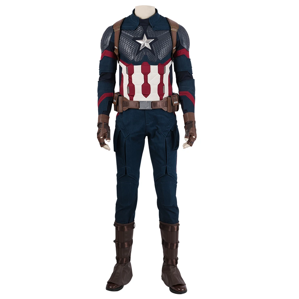 Captain cos America Steve Rogers Cosplay Helmet Costume Vest Straps Helmet Shoe Adult Men Uniform Outfit Halloween Costume