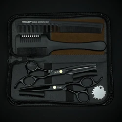 6 Inch Hair Scissors Professional Hairdressing Scissors Barber Hair Scissors Set Salon Haircut Thinning Scissor Japan 440C Steel
