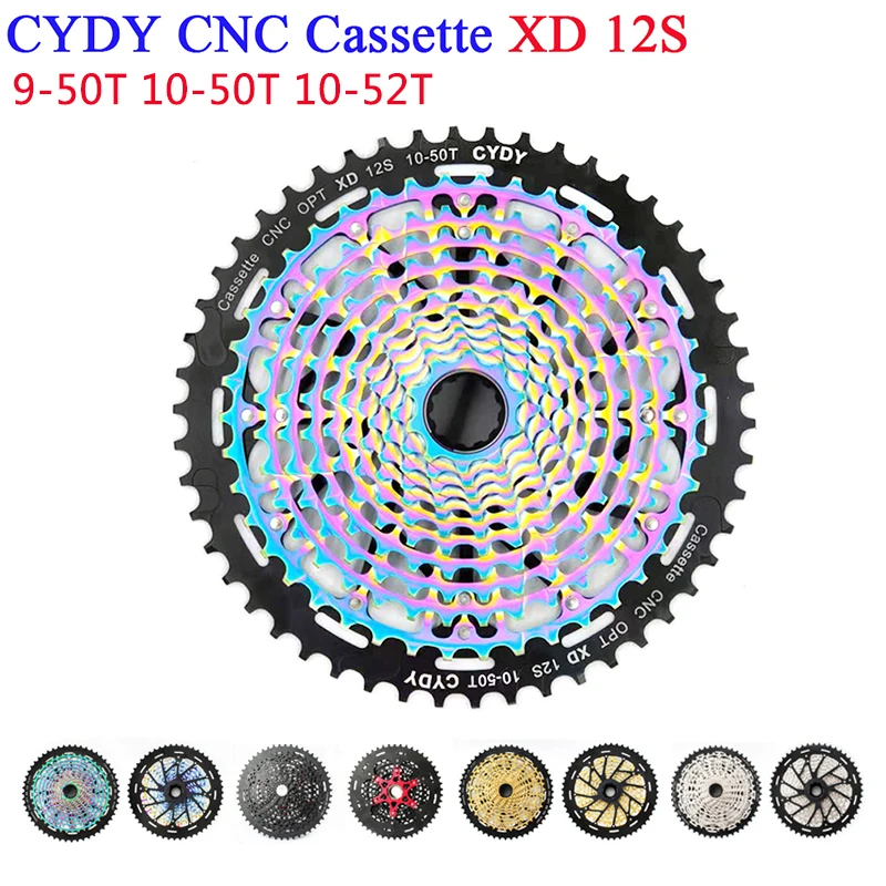 

Bicycle Freewheel CYDY SUNSHINE Cassette XD 12S 9-50T/10-52T Used for SRAM XD Cassette 12 Speed Freewheel MTB Bike Cycling parts