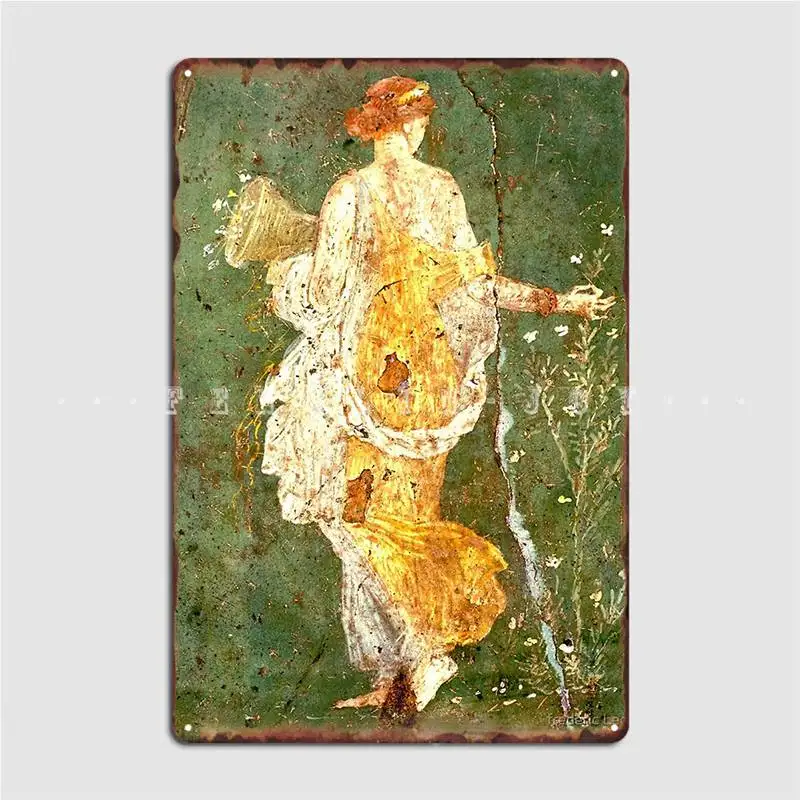 Flora Or Primavera Spring Metal Plaque Poster Wall Mural Cave Pub Design Wall Decor Tin Sign Poster