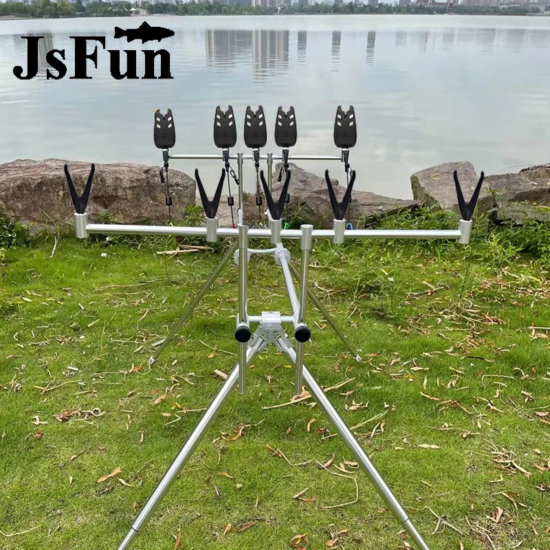 Aluminum Fishing Rod Pod Adjustable Eco-friendly Fishing Pole Stand Holder For Carp Fishing Bite Alarm Retractable Pole Holder