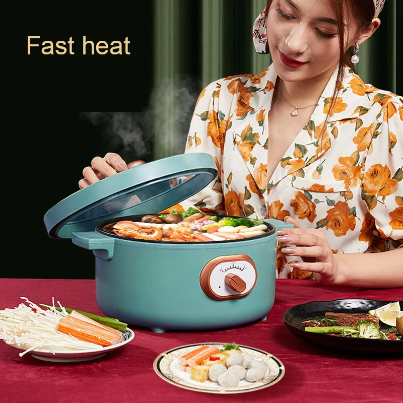 Marmite de cuisine électrique 3L, multifonction, pour étudiants, chauffage rapide, faible puissance