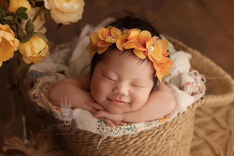 Three-dimensional petal headdress baby photograph head flower  newborn photo props studio shooting accessories