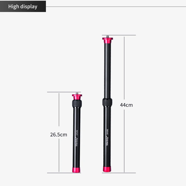 Tripod Extension Tube Tripod Extender 2 Section Tripod Center Column Extension Pole Adapter Tripod Mount Max Load 30kg