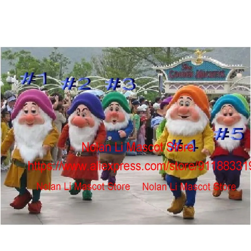 Newly Customized EVA Helmet Seven Dwarfs Mascots Costume Cartoon Suit Fancy Dress Role Play Advertising Game Birthday Party 795