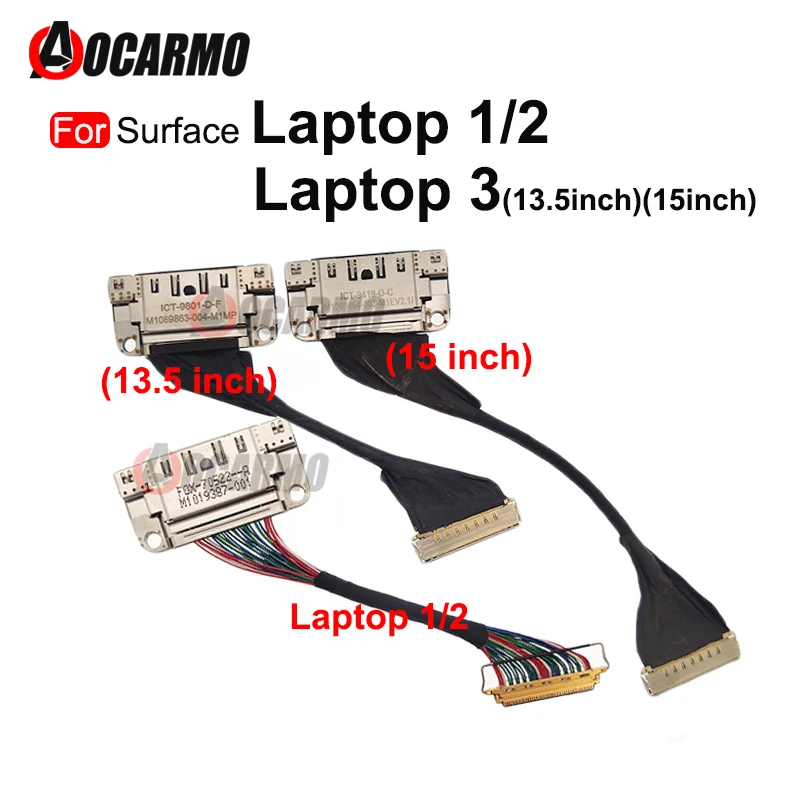 Puerto de carga USB para ordenador portátil Microsoft Surface, 1, 2, 3, 13,5 pulgadas, 15 pulgadas, piezas de recambio para reparación de Cable Flex