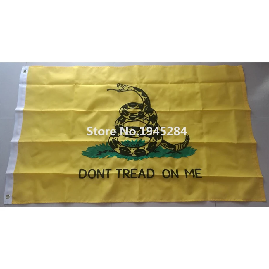 

Embroidered Sewn Don't Tread On Me Flag Banner Embroidery Oxford Fabric Nylon 3x5FT