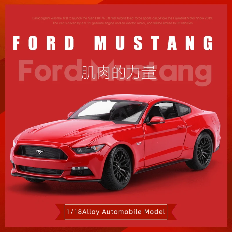 Maisto Alloy Model Cars Toys 1:18 Ford Mustang Muscle Car Modification Simulation Sport Car Authentic with Box Toys For Children