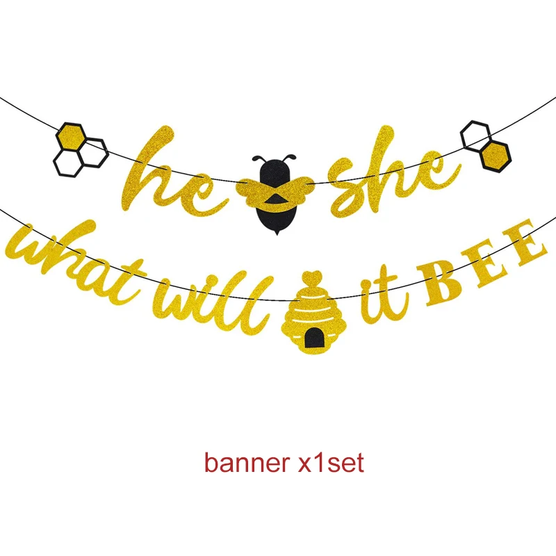 Bumble Bee Theme Party DIY Supplies Kids Birthday Party Decoration Latex Balloon Garland Disposable Tableware Set Baby Shower Su