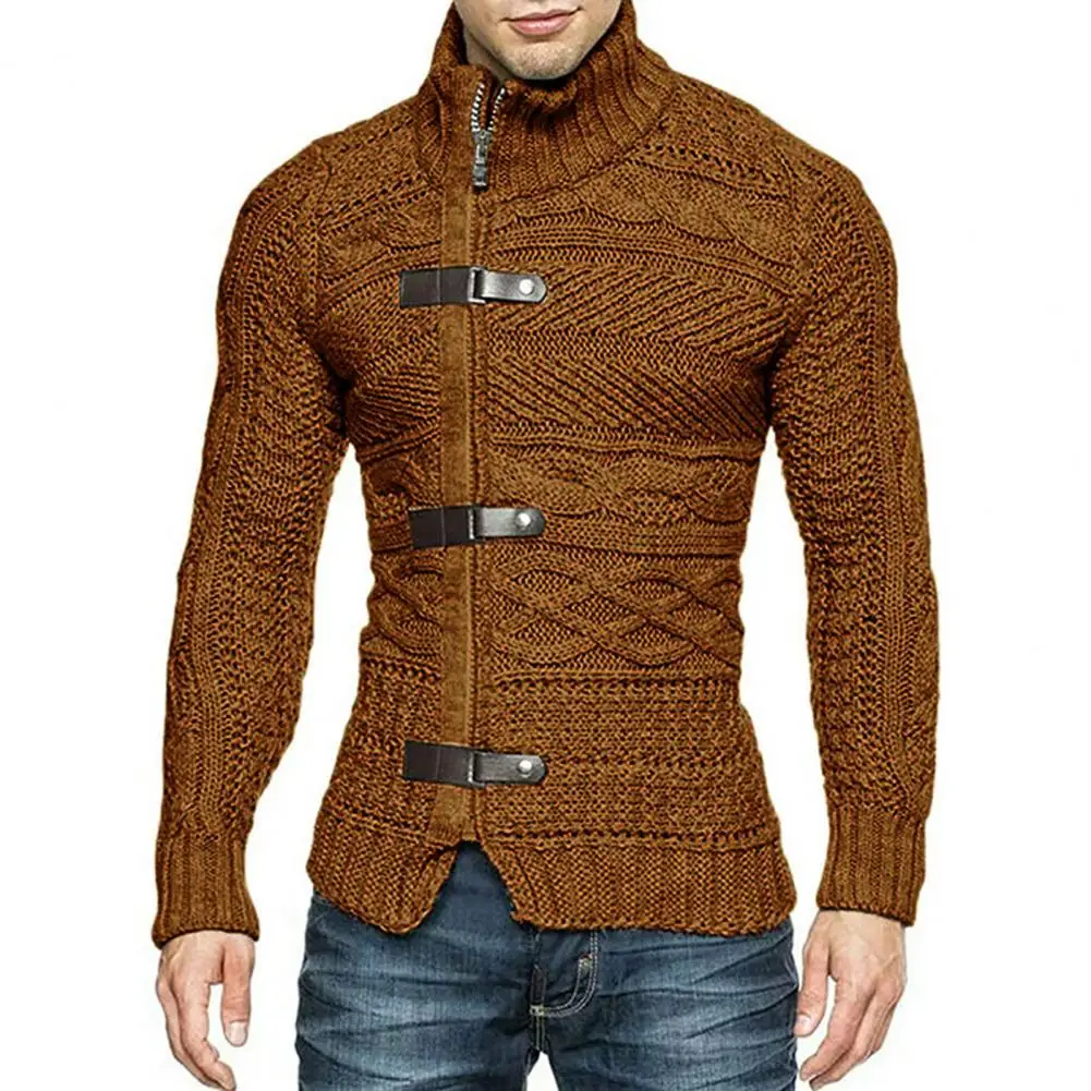 Camisolas masculinas pullovers de malha fivela decoração cardigan casaco cardigan camisolas duráveis senhora pullovers outono