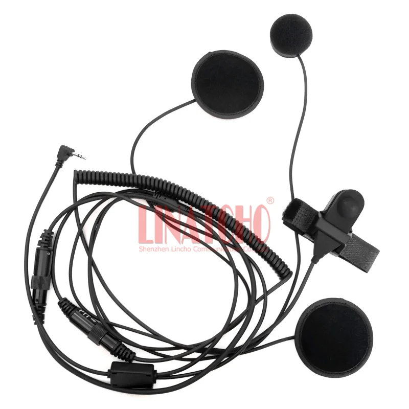 2.5mm pin T5412 T5420 T5422 walkie talkie finger PTT MIC Full face earmuff headset motorcycle helmet earphone