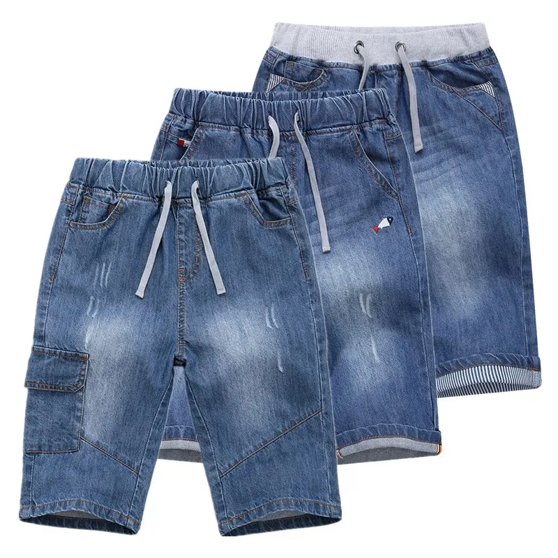 

Boys’ Pocket Denim Shorts Summer Classic Striped Design Kids Jeans Short Pants For Children's 2-14 Years Wear FM069