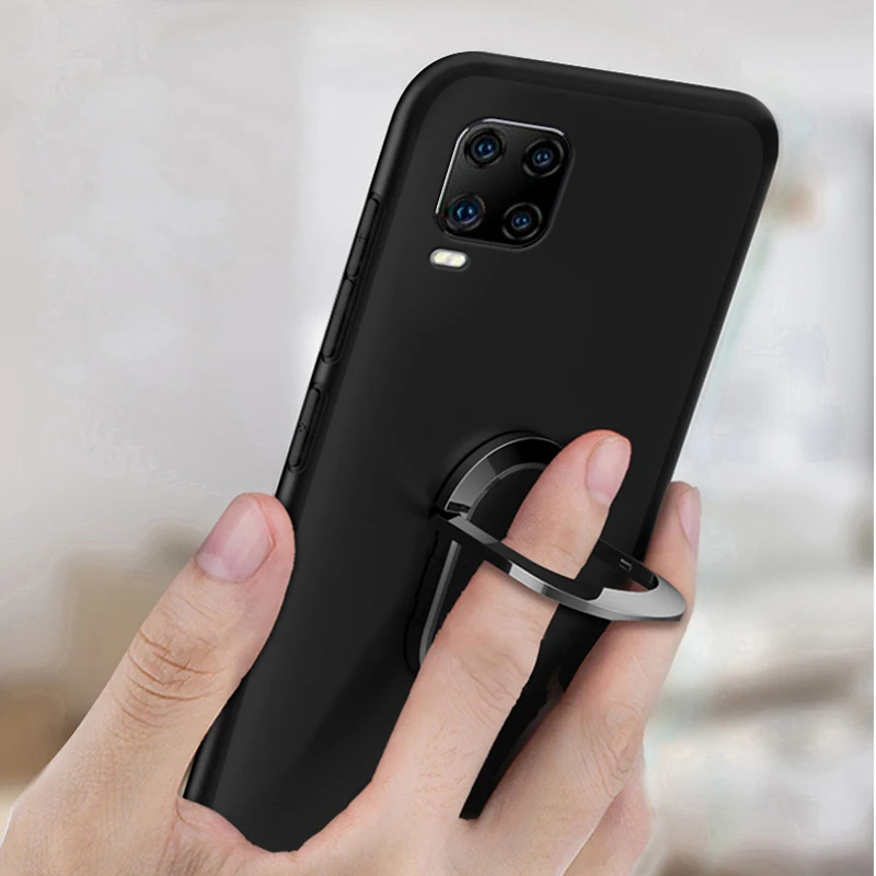 Funda for ZTE Axon 11 4G Case Red Blue Black Classic Finger Ring 360 Degree Rotation Soft Silicone Cover for ZTE Axon 11 5G