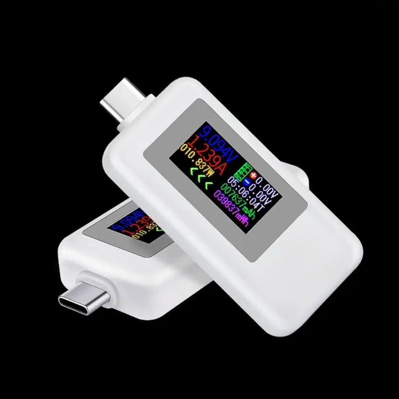 KWS-1902C Type-C الملونة عرض USB تستر الجهد الحالي رصد السلطة متر المحمول بطارية البنك شاحن كاشف A0KF