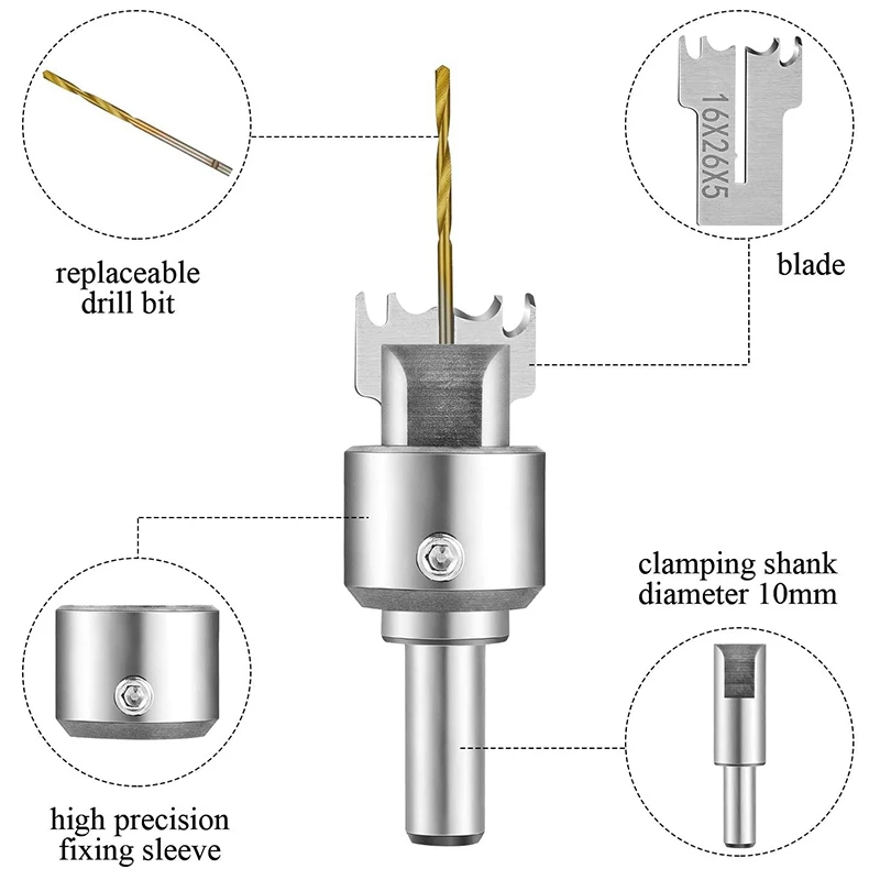 13 Pcs Ring Drill Bit Set, Wood Ring Drill Bit Wooden Ring Maker Steel Wood Bead Drill Bit for DIY Rings Making Jewelry