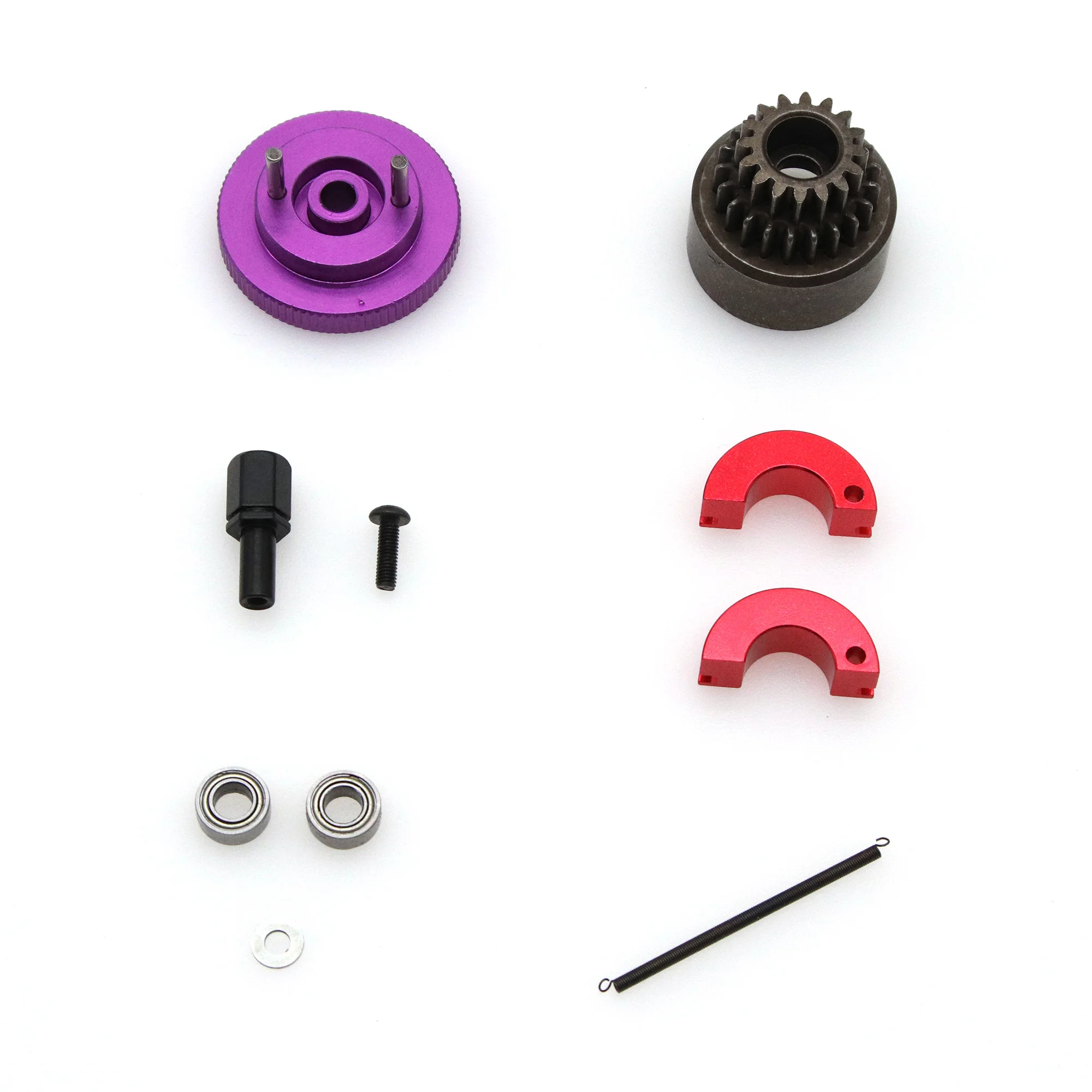 RC 14T / 16T-21T Gear Two Speed Clutch Set Bell Springs Flywheel Bearings Axle Engine Nut For 1/8 1/10 HSP RC Nitro Engine Car