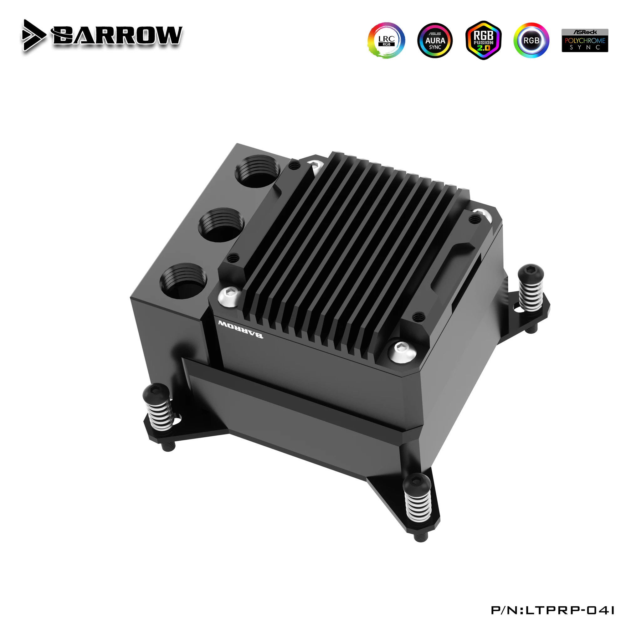 

Barrowch CPU Water Cooler Custom 17W Pump Reservoir Integrated CPU Cooling Block OLED Digital Display