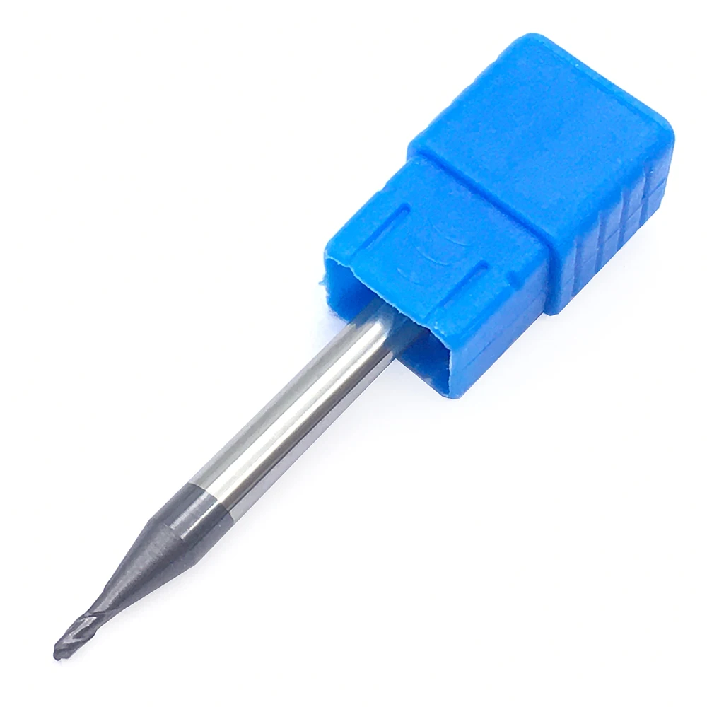 1PC R0.75XD4X50L 2 Seruling CNC Milling Cutter Solid Carbide Bola Hidung HRC50 Baja Tungsten Bola Hidung Akhir Mill Cutting alat