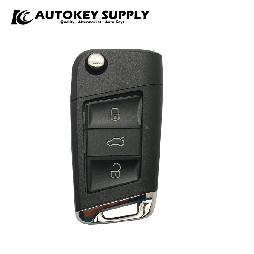 

Modified FORVW 3 Buttons Remote Flip Key Without Blade AKVWF135