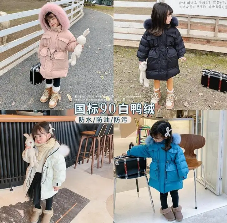 Girls Winter Jacket Waterproof Down Jacket For Girls Outerwear Coat Kids