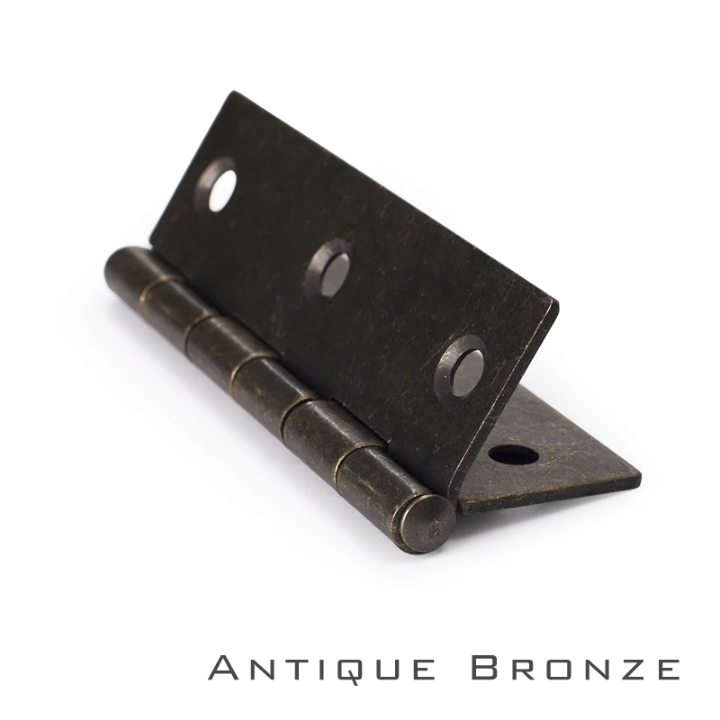 4PCS Antique Bronze Iron Hinges 3Inch Classical Cabinet Cupboard Wardrobe Door 300 Degree Vintage Furniture Hinge with Screws