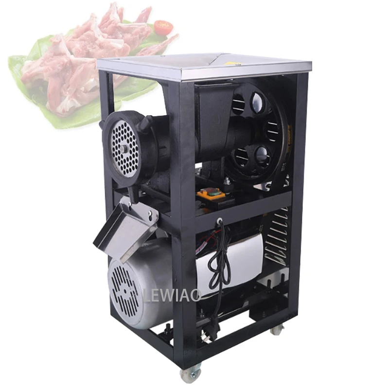 Moedor de carne comercial, osso de frango, peixe, moedor de osso, carne de porco, máquina de moer