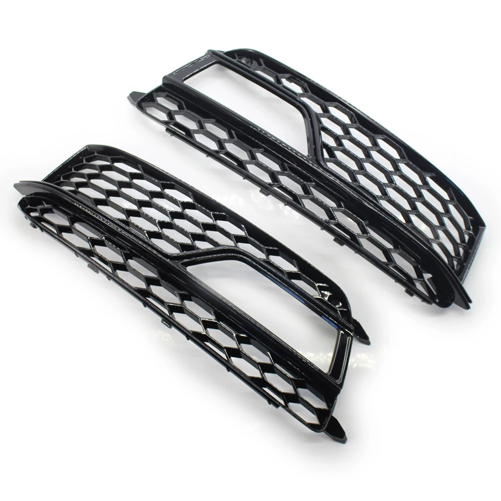 Car Front Fog Light Lamp Cover Honeycomb Grill Bumper Grille For Audi S5 A5 S-Line Bumper 2013 2014 2015 2016 8T0807682M